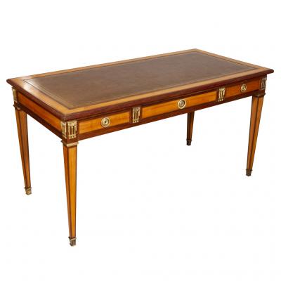 Louis XVI Style Tulipwood And Purpleheart Bureau Plat