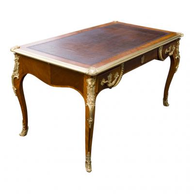 Louis XVI Style Tulipwood Bureau Plat