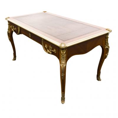 Louis XVI Style Tulipwood Bureau Plat