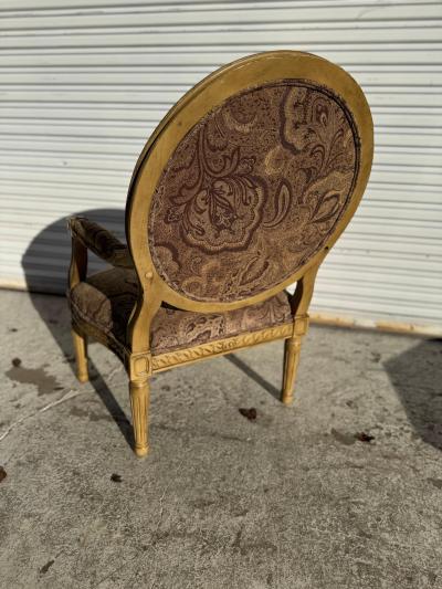 Louis XVI Style Upholstered Bergere