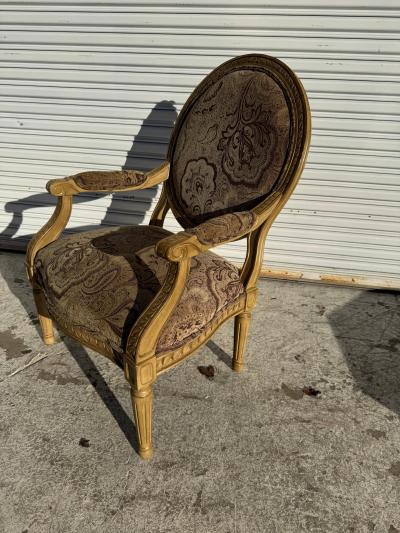 Louis XVI Style Upholstered Bergere