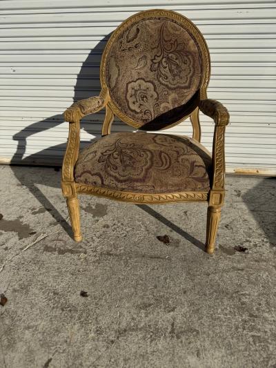 Louis XVI Style Upholstered Bergere