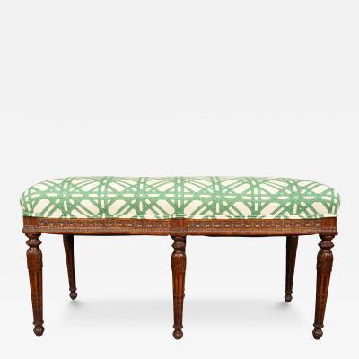 Louis XVI Style Walnut Bench