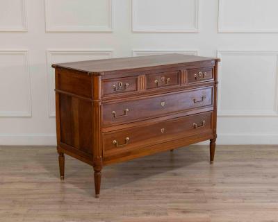 Louis XVI Style Walnut Chest of Drawers France Early 19th Century