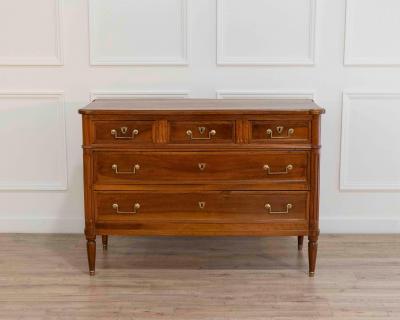 Louis XVI Style Walnut Chest of Drawers France Early 19th Century