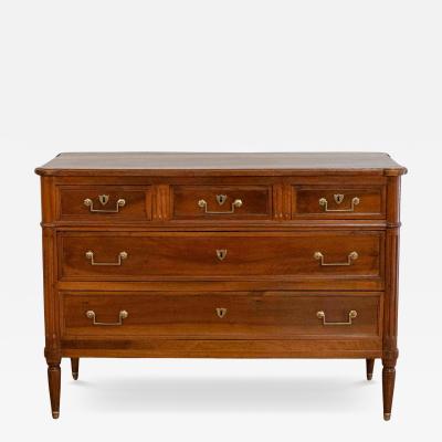 Louis XVI Style Walnut Chest of Drawers France Early 19th Century