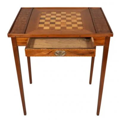 Louis XVI Style Walnut Games Table