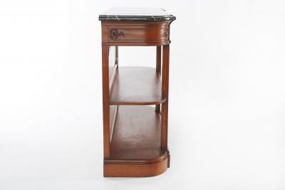 Louis XVI Style Walnut Marble Top Buffet Server