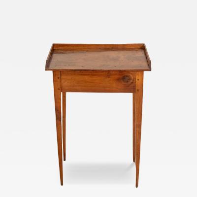 Louis XVI Style Walnut Side Table with Gallery Top France