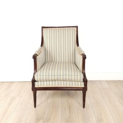 Louis XVI Style Walnut Upholstered Armchair France circa 1870