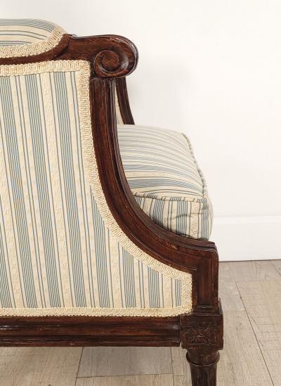 Louis XVI Style Walnut Upholstered Armchair France circa 1870