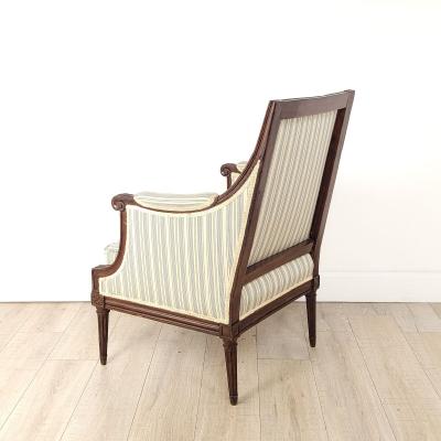 Louis XVI Style Walnut Upholstered Armchair France circa 1870