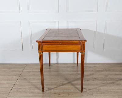 Louis XVI Style Writing Desk with Leather Top and Pull Out Extensions