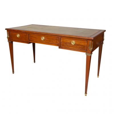 Louis XVI Tulipwood and Ormolu Mounted Bureau Plat