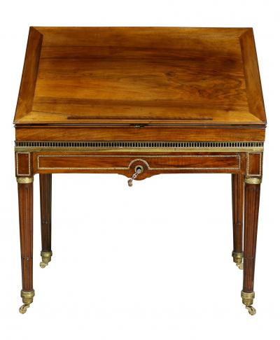 Louis XVI Walnut Architects Table a La Tronchin