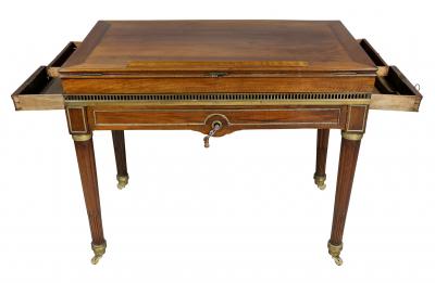 Louis XVI Walnut Architects Table a La Tronchin