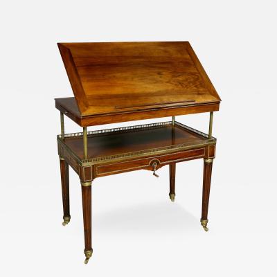 Louis XVI Walnut Architects Table a La Tronchin