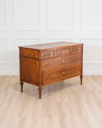 Louis XVI Walnut Chest Of Drawers Circa 1780