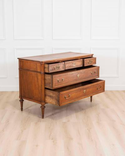 Louis XVI Walnut Chest Of Drawers Circa 1780