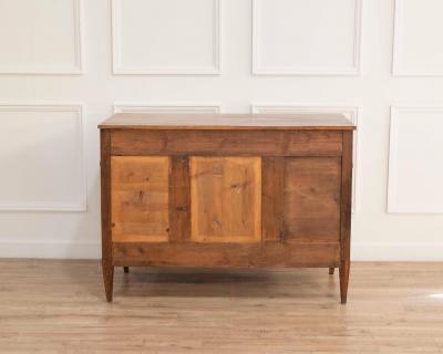 Louis XVI Walnut Chest of Drawers with Brass Inlay France Late 18th Century