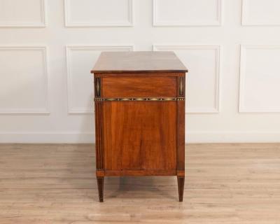 Louis XVI Walnut Chest of Drawers with Brass Inlay France Late 18th Century