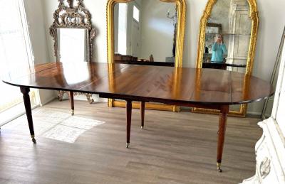 Louis XVI Walnut Extension Dining Table France circa 1780 1795