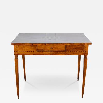 Louis XVI Writing Desk in Walnut Cherrywood and Marquetry Italy 18th Century
