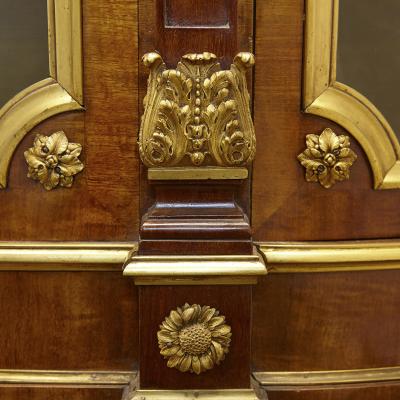 Louis XVI style satinwood vitrine with Neoclassical ormolu mounts