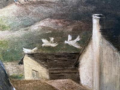 Louise Lue Osborne On the Balcony American Scene Female Artist 1938