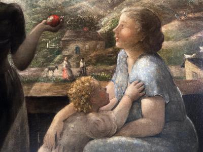 Louise Lue Osborne On the Balcony American Scene Female Artist 1938