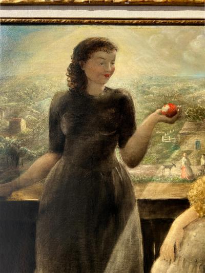 Louise Lue Osborne On the Balcony American Scene Female Artist 1938