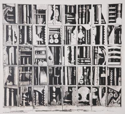 Louise Nevelson Hand Signed Promotional Print Tide I Tied for MIT Exhibition