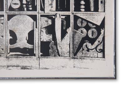 Louise Nevelson Hand Signed Promotional Print Tide I Tied for MIT Exhibition