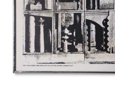 Louise Nevelson Hand Signed Promotional Print Tide I Tied for MIT Exhibition