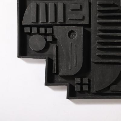 Louise Nevelson Louise Nevelson Untitled Ebonized Wall Relief Sculpture
