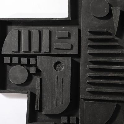 Louise Nevelson Louise Nevelson Untitled Ebonized Wall Relief Sculpture