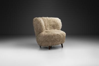 Lounge Chair in Longhair Sheepskin Europe Late 20th Century