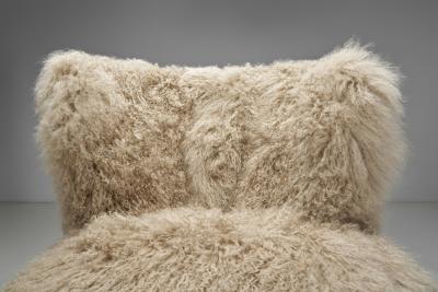 Lounge Chair in Longhair Sheepskin Europe Late 20th Century