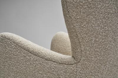 Lounge Chair with Stained Beech Legs by Danish Cabinetmaker Denmark 1940s