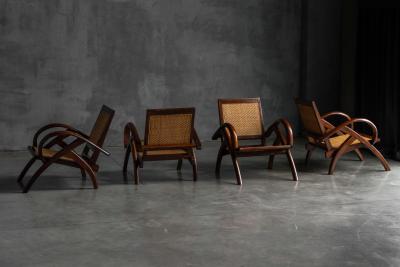 Lounge Chairs in Colonial Modern Style France Mid 20th Century