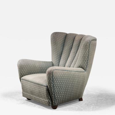 Lounge chair with green upholstery Denmark 1940s