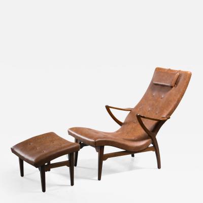 Lounge chair with ottoman Sweden 1930s