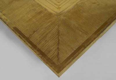 Lova Creations Belgian Post War Design 1970s Square Brass Coffee Table