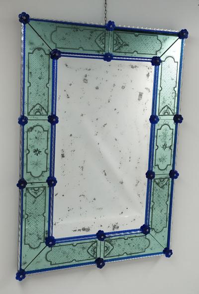 Lovely Etched Venetian Mirror