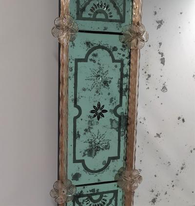 Lovely Etched Venetian Mirror