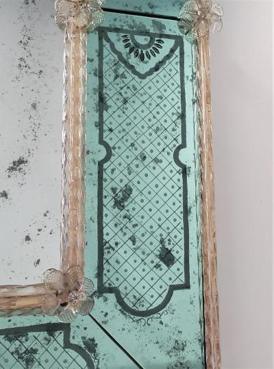 Lovely Etched Venetian Mirror