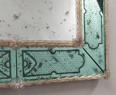 Lovely Etched Venetian Mirror