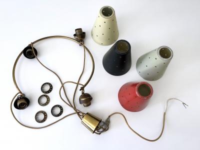 Lovely Four Armed Mid Century Modern Chandelier or Pendant Light Germany 1950s