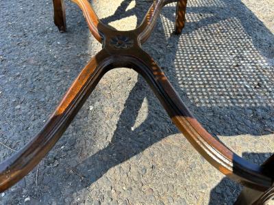 Lovely French Louis XV style Walnut Cane Bench Mid 20th Century