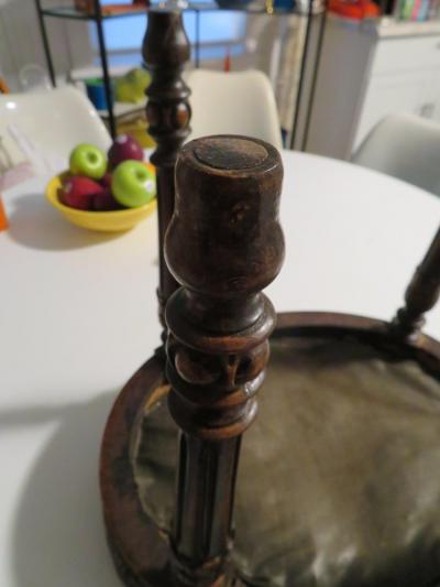 Lovely Louis XVI Oval Floral Needlepoint Stool Bench